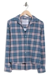 Frank & Eileen Silvio Untuckable Cotton Button-up Shirt In Blue