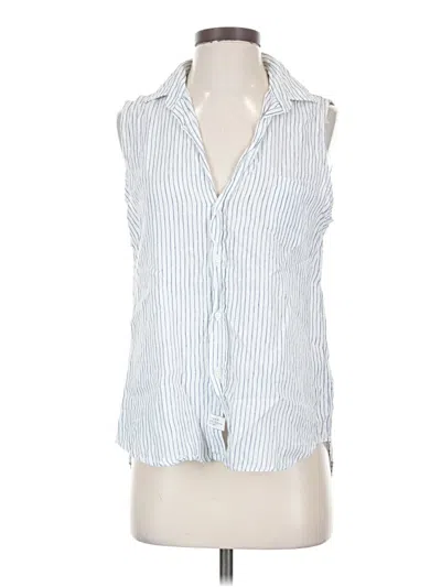 Pre-owned Frank & Eileen Sleeveless Button Down Shirt In Blue