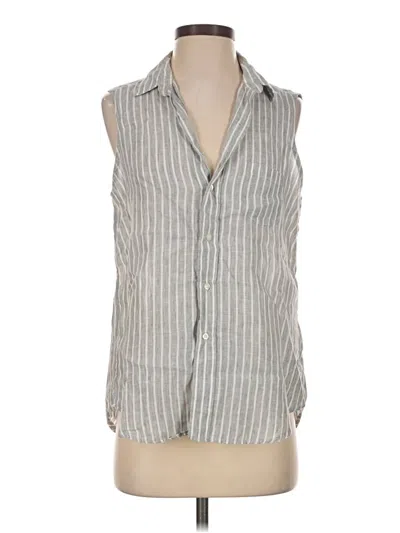 Pre-owned Frank & Eileen Sleeveless Button Down Shirt In Gray