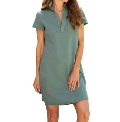 Frank & Eileen Sporty Polo Dress In Rosemary In Green