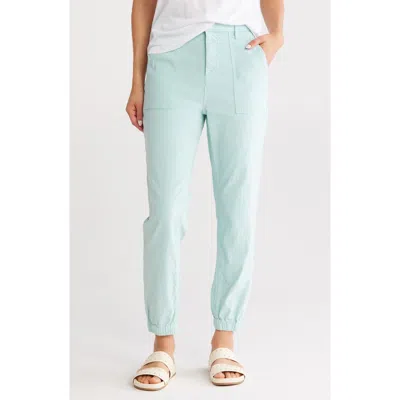 Frank & Eileen Stretch Cotton & Linen Utility Joggers In Blue