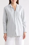 Frank & Eileen Stripe Cotton Button-up Shirt In Blue