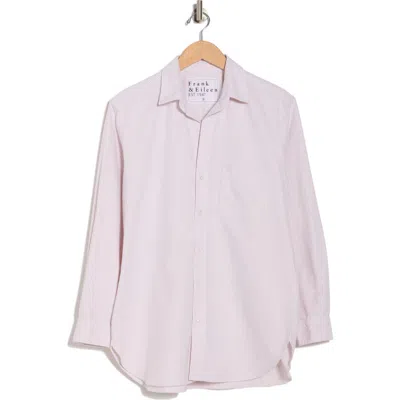 Frank & Eileen Stripe Cotton Button-up Shirt In Pink