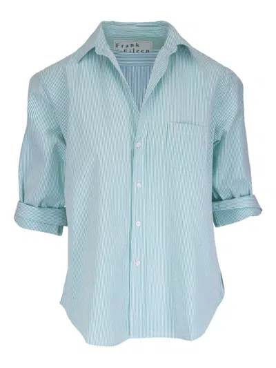 Frank & Eileen Striped Shirt In Blue