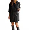 Frank & Eileen Tori Button Midi Dress In Tux Black In Black