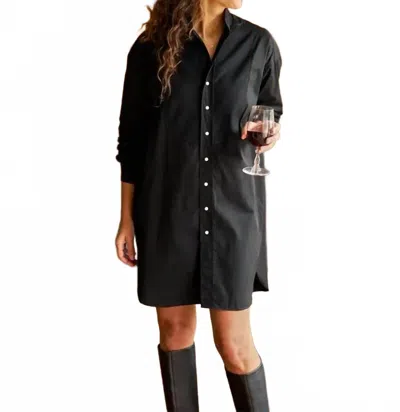 Frank & Eileen Tori Button Midi Dress In Tux Black