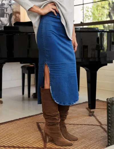 Frank & Eileen Unforgettable Skirt In 1991 Wash In Blue