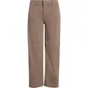 Frank & Eileen Westport The Italian Ankle Wide Leg Pants In Brown