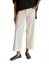 Frank & Eileen Westport The Italian Wide Leg Chino Pants In Chalk In White