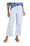 Frank & Eileen Wexford Stripe Pant In Blue/white Stripe In White
