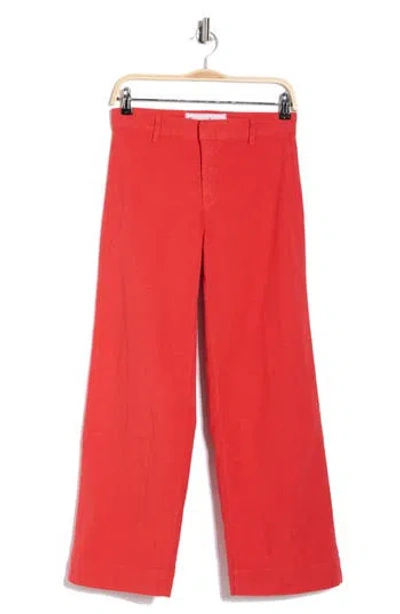 Frank & Eileen Wexford Wide Leg Cotton Pants In Red