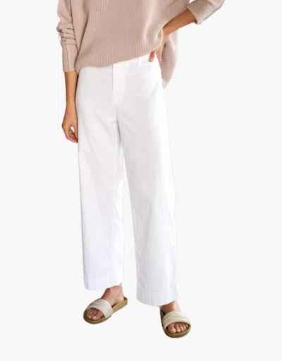 Frank & Eileen Wexford Wide-leg Linen Pants In White