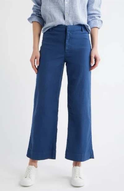 Frank & Eileen Wexford Wide Leg Pants In Blue