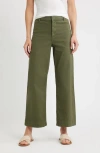 Frank & Eileen Westport The Italian Ankle Wide Leg Pants In Green