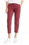 Frank & Eileen Wicklow Italian Chino Jeans In Oxblood In Red