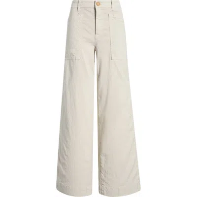 Frank & Eileen Wide Leg Carpenter Pants In Neutral