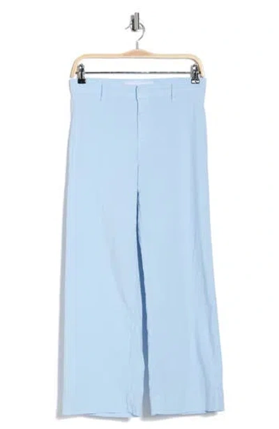 Frank & Eileen Wide Leg Cotton Pants In Blue