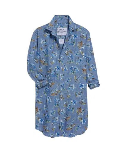 Frank & Eileen Women Mary Classic Shirtdress In Blue Floral