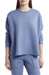 Frank & Eileen Anna Long Sleeve Capelet Sweatshirt In Blue