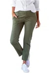 Frank & Eileen Blackrock Utility Pants In Italian Peached Twill Army In Multi