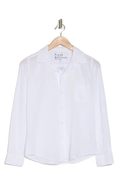 Frank & Eileen Button-up Organic Cotton Shirt In White Voile