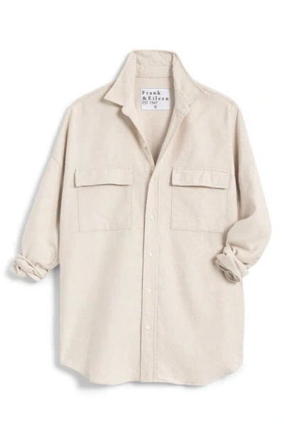 Frank & Eileen Cotton Utility Shirt In Natural