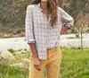 Frank & Eileen Eileen Long Sleeve Button Down In Grey Red Windowpane