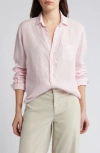 Frank & Eileen Eileen Relaxed Button-up Shirt In Pink Stripe