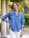 Frank & Eileen Eileen Ruffle In Indigo