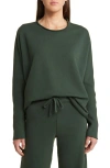 Frank & Eileen Anna Long Sleeve Capelet Sweatshirt In Green