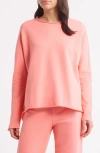 Frank & Eileen Anna Long Sleeve Capelet Sweatshirt In Passion Fruit