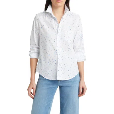 Frank & Eileen Barry Stripe Tailored Button-up Shirt In Butterflies