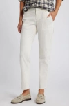Frank & Eileen Jameson Jogger Performance Pant In White Performance Linen In Chalk