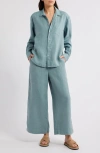 Frank & Eileen Button-up Top & Wide Leg Linen Pants Set