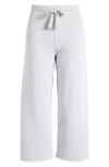 Frank & Eileen Catherine Crop Wide Leg Sweatpants In Gray Melange