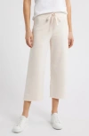 Frank & Eileen Catherine Crop Wide Leg Sweatpants In Petal