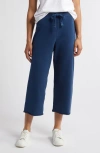 Frank & Eileen Catherine Crop Wide Leg Sweatpants In Royal Blue