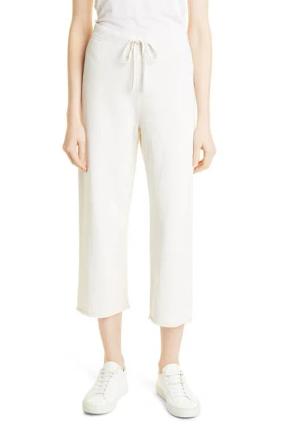Frank & Eileen Catherine Crop Wide Leg Sweatpants In Vintage White