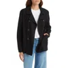 Frank & Eileen Cotton Peacoat In Black