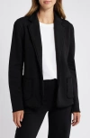 Frank & Eileen Dublin Cotton Fleece Blazer In Black