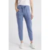 Frank & Eileen Eamon Patch Pocket Cotton Joggers In Blueberry