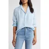 Frank & Eileen Eileen Relaxed Button-up Shirt In Turq Stripe
