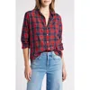 Frank & Eileen Check-pattern Shirt In Red Navy White Plaid