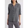 Frank & Eileen Eileen Relaxed Button-up Shirt In Charcoal Blue Flannel