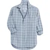Frank & Eileen Eileen Relaxed Button-up Shirt In Cream Gray Blue Check