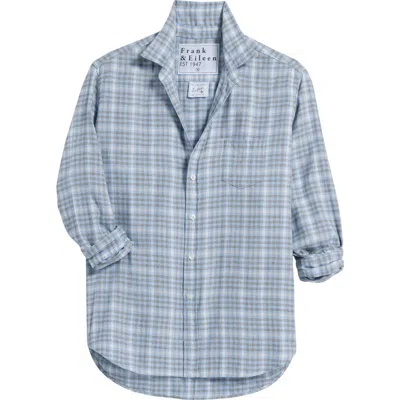 Frank & Eileen Eileen Relaxed Button-up Shirt In Cream Gray Blue Check