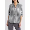 Frank & Eileen Eileen Relaxed Button-up Shirt In Grey White Check
