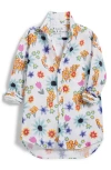 Frank & Eileen Eileen Relaxed Button-up Shirt In Hot Pink Floral