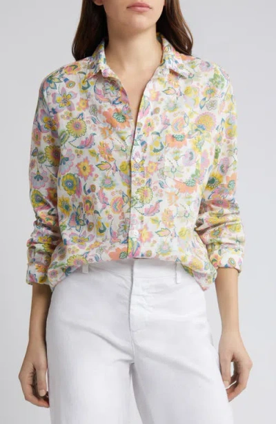 Frank & Eileen Eileen Relaxed Button-up Shirt In Ivory/multi Floral
