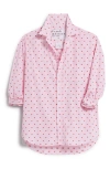Frank & Eileen Eileen Relaxed Button-up Shirt In Pink Stripe With Red Hearts